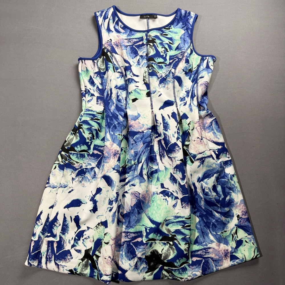 Apt. 9‎ Y2K Floral Print WaterColors Sleeveless Fit & Flare Dress Petite Small